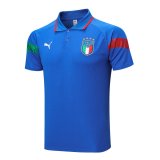 2023 Italy Blue Soccer Polo Jersey Mens