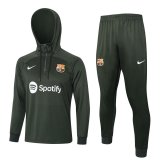 (Hoodie) 23/24 Barcelona Dark Green Soccer Training Suit Mens