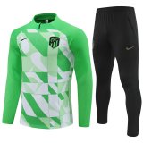 23/24 Atletico Madrid Green Soccer Training Suit Mens