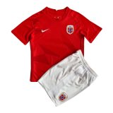 2022 Norway Home Soccer Jersey + Shorts Kids