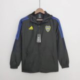 22/23 Boca Juniors Black Soccer Windrunner Jacket Mens