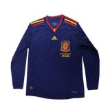 (Retro) 2010 Spain Away Long Sleeve Soccer Jersey Mens