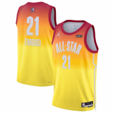 (Joel Embiid #21) 2023 NBA Brand Orange Swingman Jersey - All-Star GameMens