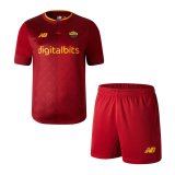 22/23 Roma Home Soccer Jersey + Shorts Kids