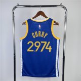 (CURRY - 2.974) 23/24 Golden State Warriors Royal Swingman Jersey - Icon Edition Mens