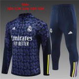 23/24 Real Madrid Purple Soccer Training Suit Kids