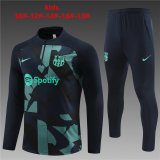 23/24 Barcelona Royal - Green Soccer Training Suit Kids