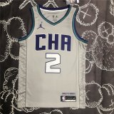 Charlotte Hornets 2019/2020 Brand Grey Swingman Jersey - City Edition Man (BALL #2)