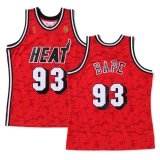 (BAPE - 93) 22/23 Miami Heat A Bathing Ape Red Swingman Jersey Mens