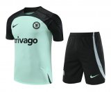 23/24 Chelsea Green Soccer Training Suit Jersey + Short Mens