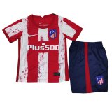 21/22 Atletico Madrid Home Soccer Kit (Jersey + Short) Kids