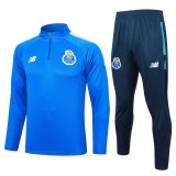 23/24 FC Porto Blue Soccer Training Suit Sweatshirt + Pants Mens