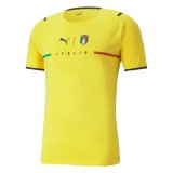 21/22 Italy Goalkeeper Yellow Soccer Jersey Mens