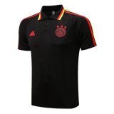 21/22 Ajax Black Soccer Polo Jersey Mens
