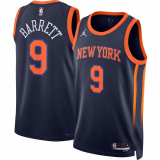 (RJ Barrett #9) 22/23 New York Knicks Brand Navy Swingman Jersey - Statement Mens