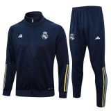 23/24 Real Madrid Royal Soccer Training Suit Jacket + Pants Mens