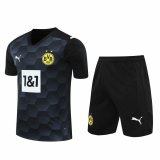 20/21 Borussia Dortmund Goalkeeper Black Man Soccer Jersey + Shorts Set