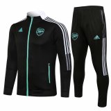 21/22 Arsenal Black Soccer Training Suit Jacket + Pants Mens