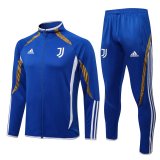 21/22 Juventus Blue Soccer Training Suit Jacket + Pants Mens