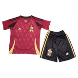 2024 Belgium Home Soccer Jersey + Shorts Kids