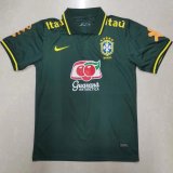2022 Brazil Dark Green Soccer Polo Jersey Mens