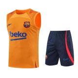 Barcelona Orange Training Suit Singlet + Short Mens 2022/23