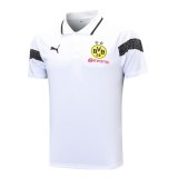 23/24 Borussia Dortmund White Soccer Polo Jersey Mens