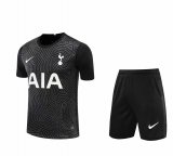 20/21 Tottenham Hotspur Goalkeeper Black Man Soccer Jersey + Shorts Set