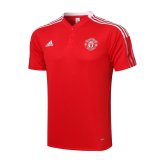 21/22 Manchester United Red III Soccer Polo Jersey Mens