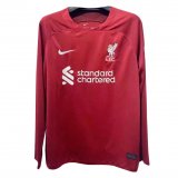 22/23 Liverpool Home Long Sleeve Soccer Jersey Mens