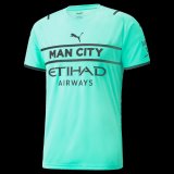21/22 Manchester City Goalkeeper Candy Green Short Sleeve Mens Soccer Jersey