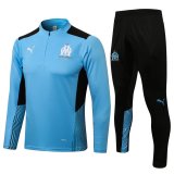 21/22 Olympique Marseille Light Blue Soccer Training Suit Mens