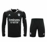 20/21 Arsenal Goalkeeper Black Long Sleeve Man Soccer Jersey + Shorts Set