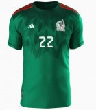2022 Mexico Home Soccer Jersey Mens