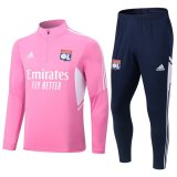 22-23 Olympique Lyonnais Pink Soccer Training Suit Mens
