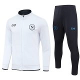 23/24 Napoli White Soccer Training Suit Jacket + Pants Mens