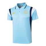 23/24 Manchester City Blue Soccer Polo Jersey Mens