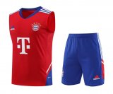 23/24 Bayern Munich Red Soccer Training Suit Singlet + Short Mens