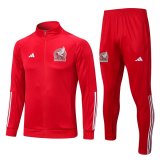 2023 Mexico Red Soccer Training Suit Jacket + Pants Mens