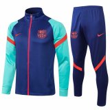 21/22 Barcelona Blue Soccer Training Suit(Jacket + Pants) Man