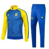 23/24 Riyadh Al-Nassr Blue Soccer Training Suit Jacket + Pants Mens