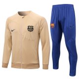 22/23 Barcelona Apricot Soccer Training Suit Jacket + Pants Mens