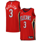 (CJ McCollum #3) 22/23 New Orleans Pelicans Brand Red Swingman Jersey - Statement Mens