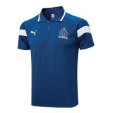 23/24 Olympique Marseille Blue Soccer Polo Jersey Mens