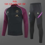 2020-21 PSG Black - Purple Kids Soccer Training Suit