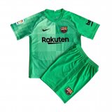 21/22 Barcelona Goalkeeper Green Soccer Kit (Jersey + Short) Kids
