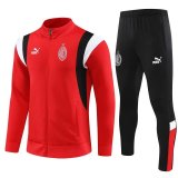 23/24 AC Milan Red Soccer Training Suit Jacket + Pants Mens