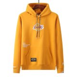 2021/2022 Los Angels Lakers x Aape Pullover Yellow Hoodie Sweatshirt Men