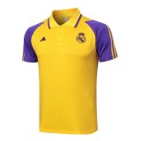 23/24 Real Madrid Yellow Soccer Polo Jersey Mens
