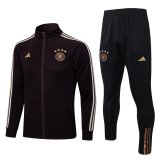 2023 Germany Brown Soccer Training Suit Jacket + Pants Mens